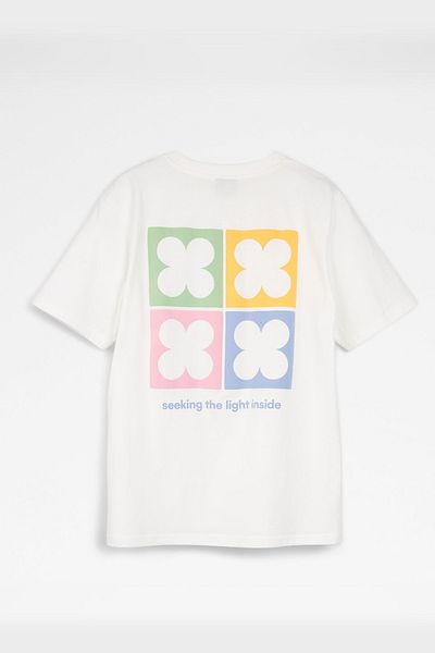 Aldo Hypertmc02 - Unisex White Floral Pattern T-Shirt