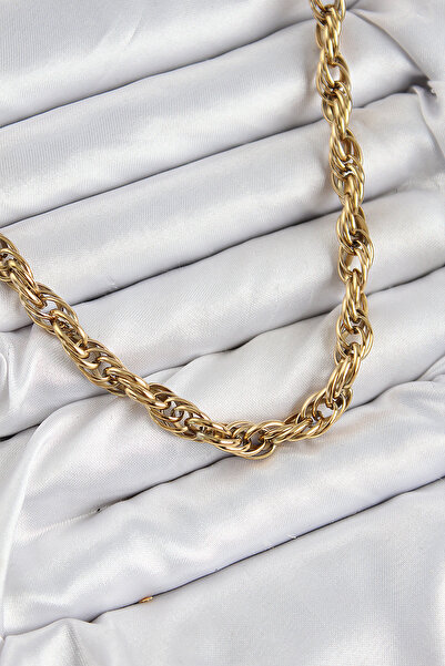 Nehir 316L Steel Rope Model Gold Color Women's Necklace Valentine's Mother's ...