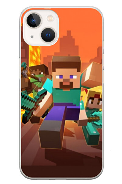 Atlas Husa personalizata pentru Apple iPhone 14, model Minecraft #1, S1D1M0125