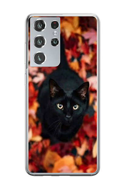Atlas Εξατομικευμένη θήκη για Samsung Galaxy S21 Ultra, μοντέλο Black Cat #3,...