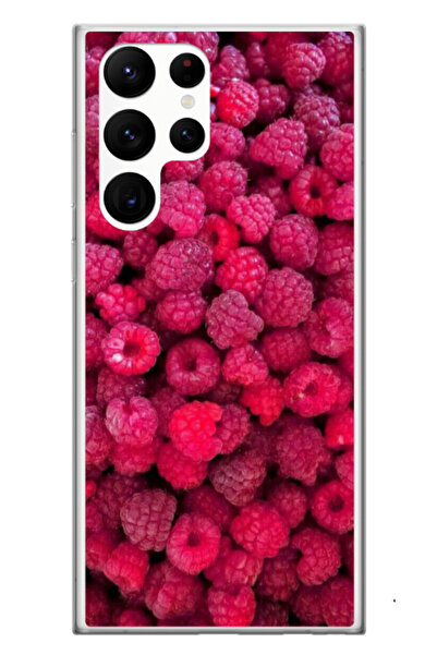 Atlas Προσωποποιημένη θήκη για Samsung Galaxy S23 Ultra, μοτίβο Raspberry, S1...