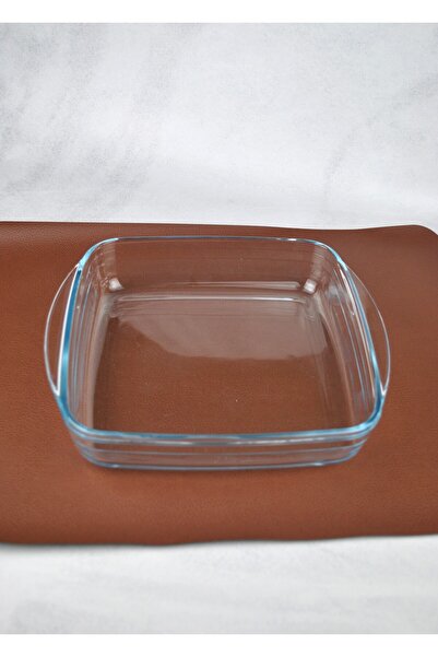 Qualitev Borcam Premium Square Tray Oven Tray Square 25 X 22 cm 1.7 Liter - 1 Piece