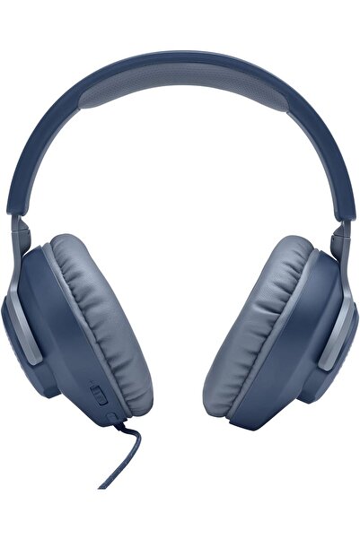 JBL Quantum 100 Wired Over-Ear Gaming Headset with Detachable Boom Microphone (Blue)