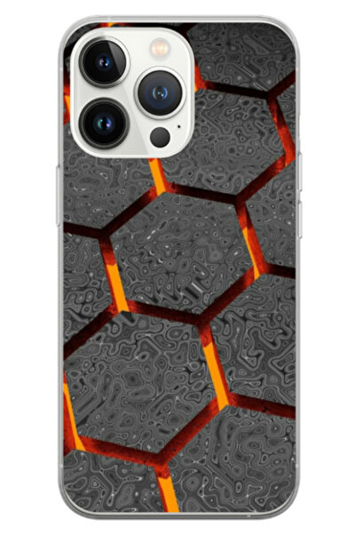 Atlas Husa personalizata HQ Print pentru Apple iPhone 15 Pro Max, Lava Hex, S...