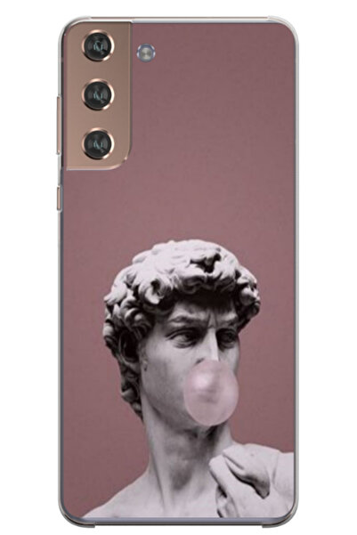 Atlas Husa personalizata pentru Samsung Galaxy S22, model Bubble Gum Statue, S1D1M0317