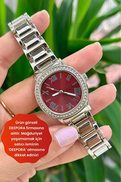 DEEPORA TAŞLI MODEL KADIN KOL SAATİ + BİLEKLİK