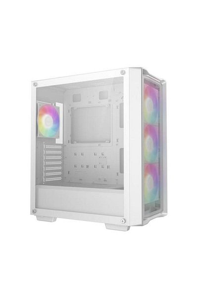Deep Cool Deepcool CC560 MESH V2, ARGB Fans, Middle Tower, Tempered Glass, White