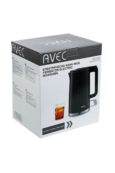 divendi-ro Water kettle, electric, power 2200W, capacity 1.7L, black