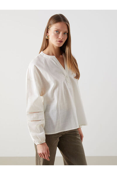 LC Waikiki Lcw Vision Open Collar Openwork Women's Blouse