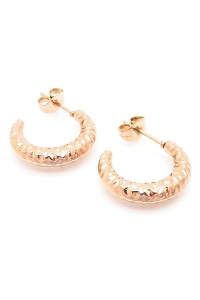 Lee Cooper Lc.E.01472.440 Rosegold Women's Earrings with Drawstring Detail