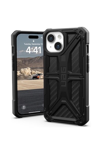 UAG Защитен калъф за iPhone 15 - Поликарбонат с карбонови влакна