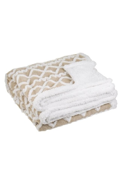divendi-ro Velvety to the touch with the look and texture of sheep's wool, two-sided, 200x150 cm, white/beige