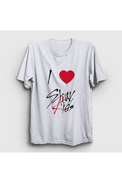 Presmono Unisex Λευκό I Love Stray Kids T-Shirt 566698tt