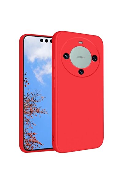 SOHO Huawei Mate 60 Pro Liquid Silicone Protective Case, Microfiber Interior, Red