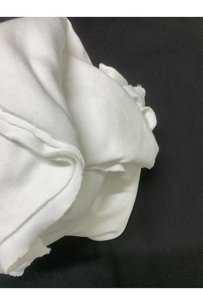 Yiğit Kumaş Rib Fabric, Piece 135X170 cm White Color