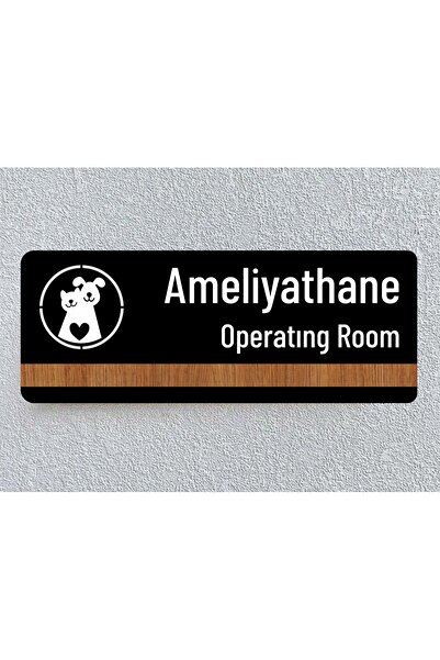 zafrakreklam Ofis Oda Kapı İsimliği Yönlendirme Tabelası 26X10cm SİYAH - CEVİ...