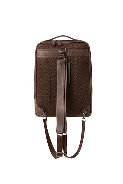 CüzCan Poizeg Antique Coffee Genuine Leather Backpack Laptop and Briefcase