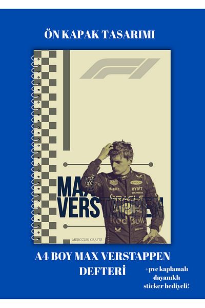 merccuri crafts Charles Leclerc A4 Spiral School Notebook 50 Sheets - Lined Pvc Coating Waterproof
