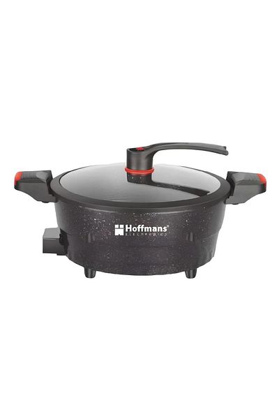 divendi-ro Multifunctional electric pot, Hoffmans, 1500W, 6L capacity, 32 cm diagonal, black