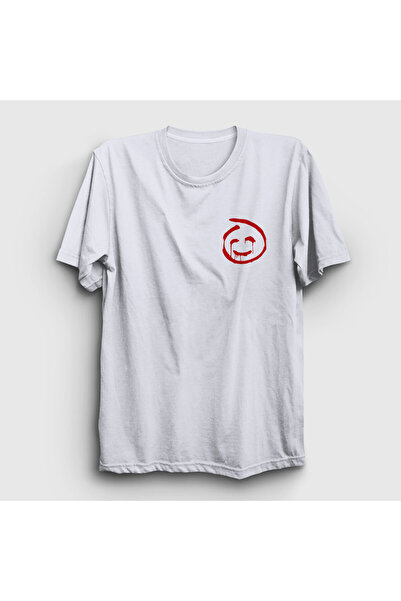 Presmono Unisex Λευκό λογότυπο Red John The Mentalist T-Shirt 567441tt