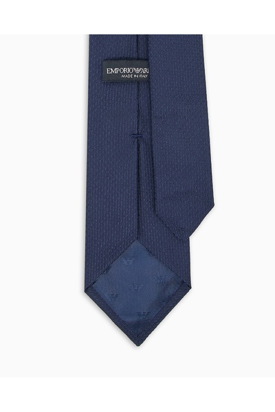 Emporio Armani Men's Pure Silk Micro Texture Navy Blue Tie Em001344 Te16534-Fb172