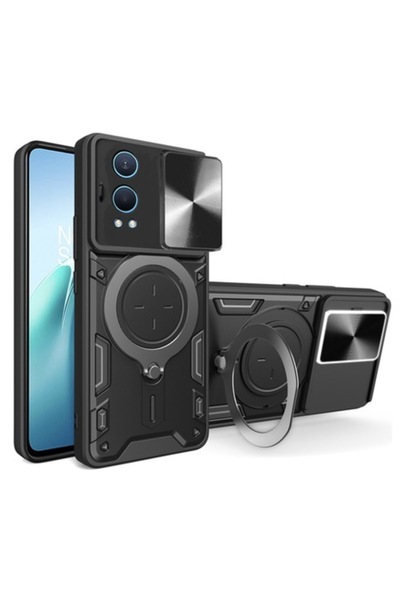 Madviun Carcasă pentru OnePlus Nord CE4 Lite, CamGuard Pro, O46, Policarbonat, Negru