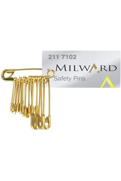 balım hobi evi دبوس أمان ميلوارد، لون ذهبي، 12 قطعة، 3 مقاسات صغيرة