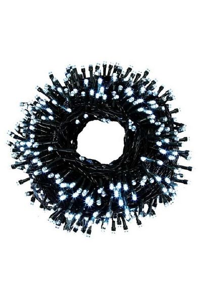 SDX Market Christmas installation Linear type with black wire, 20m, 300LEDs, Cool White, Christmas tree garland