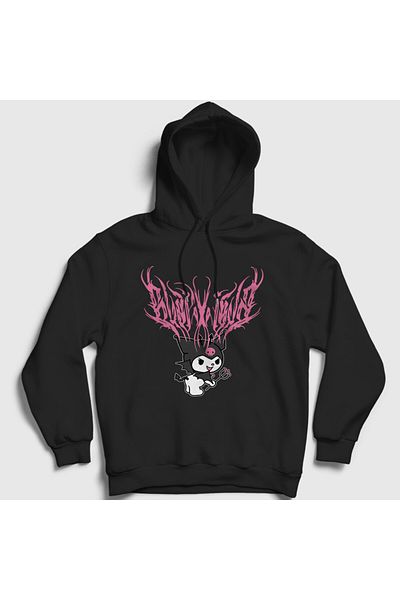 Presmono Unisex Black Metal Music Kurami Kuromi Hooded Sweatshirt 567969Tt