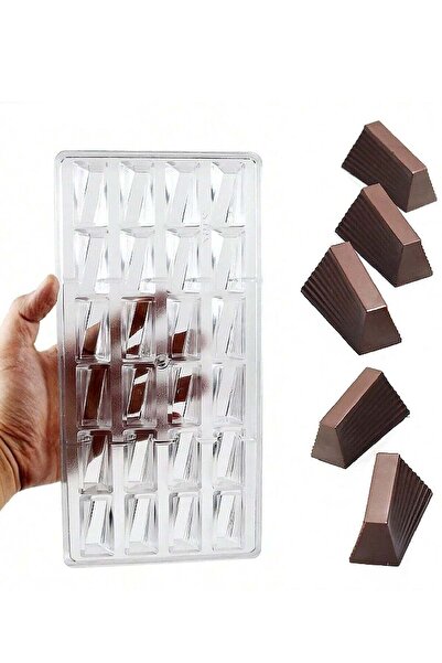 ELEGANT HOME Acrylic Chocolate Mold - Rectangular Gradient 27.5×13.5cm