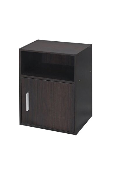 divendi-ro Noptieră cu raft și ușă, lemn, 36x28x50cm, maro