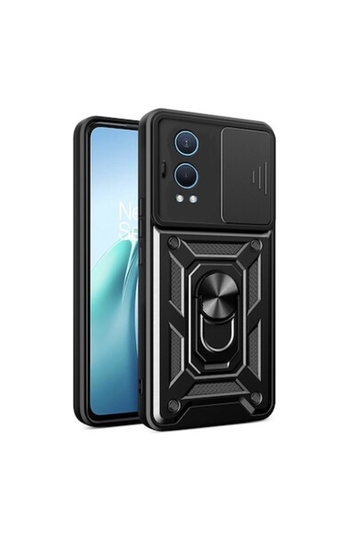 Madviun Carcasă pentru OnePlus Nord CE4 Lite, CamShield Series O56, Poliuretan, Negru