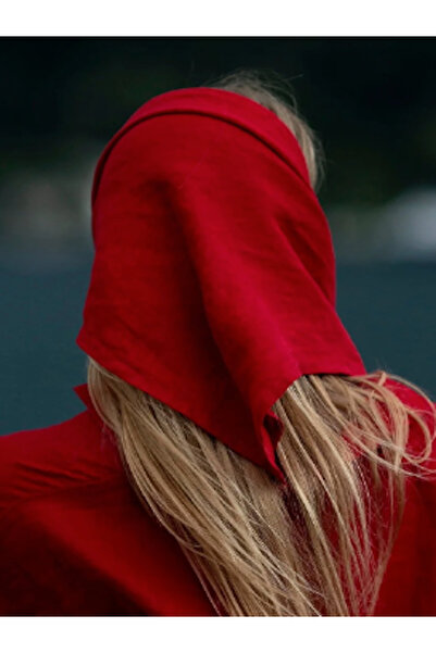 KÜTÜKhouse وشاح كتان أحمر 65x65 سم