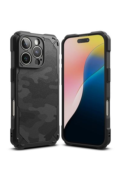 Tim Protective Case for iPhone 16 Pro, Timaconprotect, B52, Hard Plastic, Camo Intense Dark