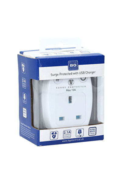 British General شاحن USB مع مقبس طاقة إضافي