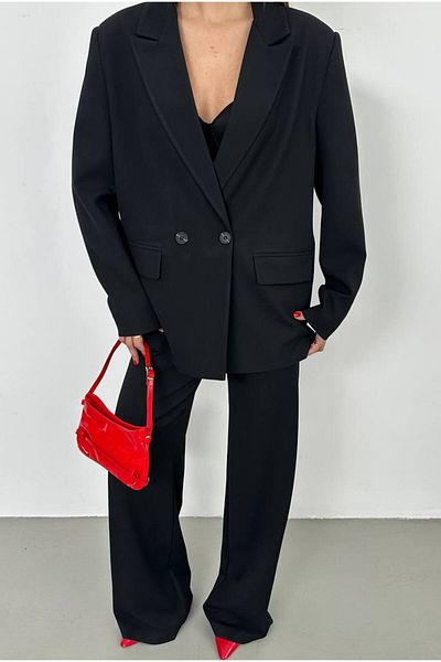 369 etnik butik Black Oversize Jacket