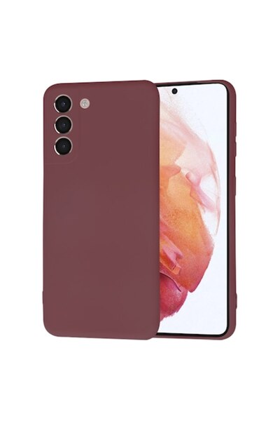 Techsuit Silicone Case for Samsung Galaxy S21 5G (Plum Red)