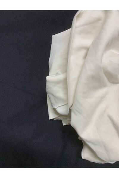 Yiğit Kumaş Cream Baby Ribana Combed Cotton Fabric, Piece 85X150 cm