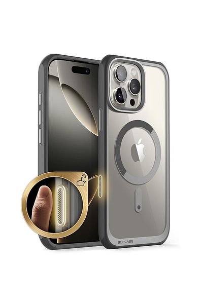 Tim High Protection Case for iPhone 16 Pro Max, Timacondesign, J28, Hard Plastic, Titanium Grey