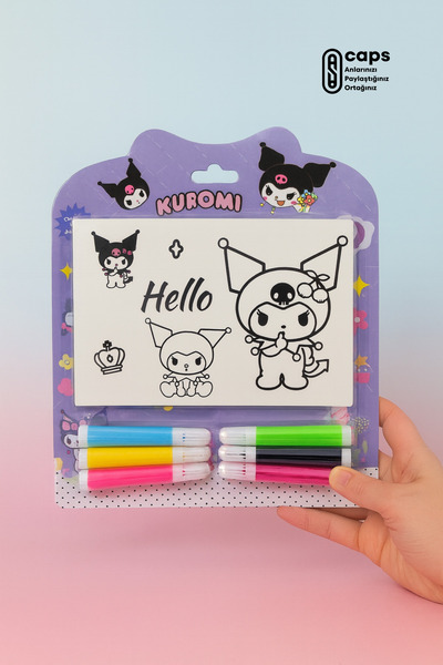 caps anlarınızı paylaştığınız ortağınız Kuromi Temalı 6 Sayfa Boyama Seti – 6...