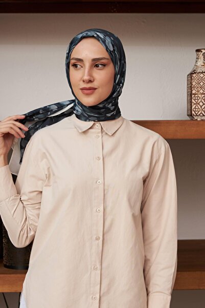 İpekhan Botanical Series Black Silk Shawl - Cotton Viscose 3023-12