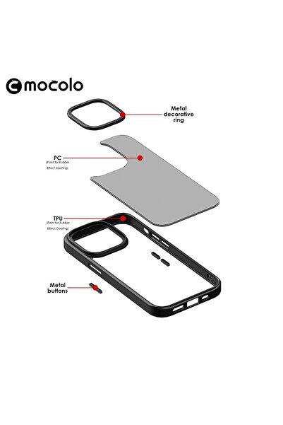 SOHO Protective case for iPhone 14 Pro with metal camera support, Bracket Series, Anti-shock, matte PC, s