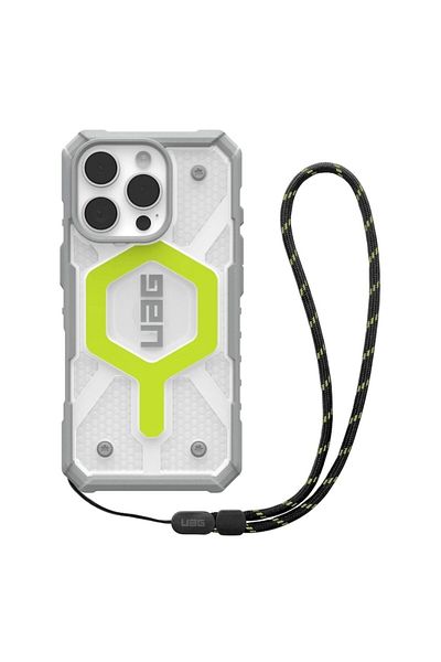 Tim Protective Case for iPhone 16 Pro Max, Timacondesign, E72, Hard Plastic, Active Neon Lanyard