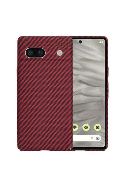 Tim High-Protection Case for Google Pixel 7a, Timacontech, F79, Hard Plastic, Elegant Ruby