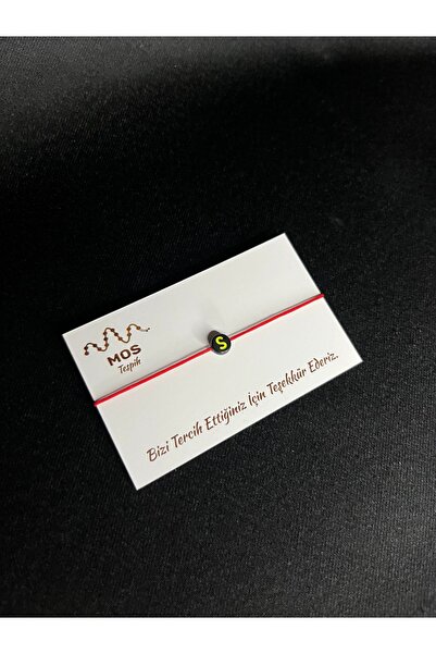 Mos Tespih Letter S Adjustable Drawstring Luck Bracelet