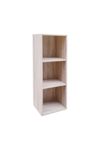 divendi-ro Library Shelving, 3 Shelves, 30x23.5x89cm, white/