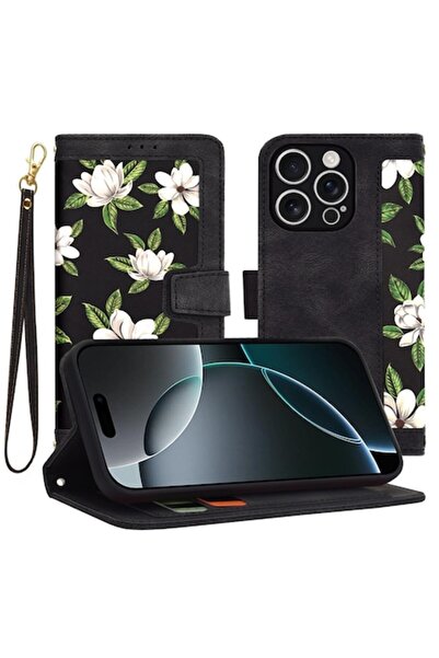 Techsuit Case for iPhone 16 Pro, S20, Leather, Flowers of the Dawn