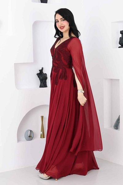 modern designer Long embroidered evening dress