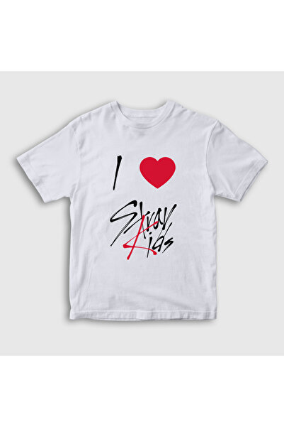 Presmono تي شيرت أبيض للأطفال من الجنسين I Love Stray Kids 566751tt