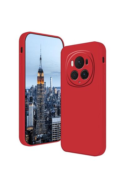 SOHO Protective Case for Honor Magic 6 Pro, Liquid Silicone, Red